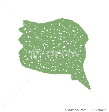 Green wavy speech bubble in crayon scribble style. Organic rectangle form sketched as a message graphic, bold texture with hand drawn sketch for abstract and comment design use. Green wavy speech bubble in crayon scribble style. Organic rectangle form sketched as a message graphic, bold texture with hand drawn sketch for abstract and comment design use. 135526804