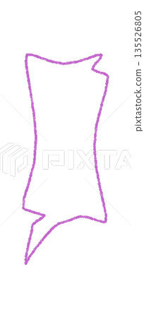 Crayon wavy speech balloon with sketch outline in a comic style. Hand drawn bubble and talk box element, round playful contour and graphic for text or chat decoration, ideal for conversation or Crayon wavy speech balloon with sketch outline in a comic style. Hand drawn bubble and talk box element, round playful contour and graphic for text or chat decoration, ideal for conversation or 135526805