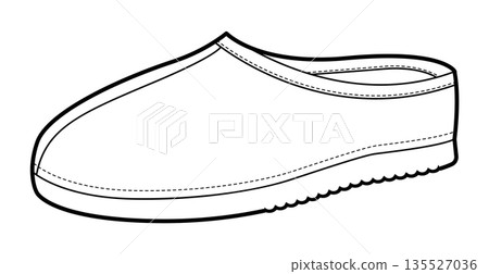 House clog sandal shoe women single line. Closed toe rubber slipper for shower spa pool use. Technical fashion House clog sandal shoe women single line. Closed toe rubber slipper for shower spa pool use. Technical fashion 135527036