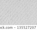 White jacquard upholstery fabric texture with soft pom pom woven pattern, cloth background 135527207