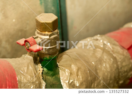 Basement.Shut off the water.Plumbing sewerage.Gas valve shutting 135527332