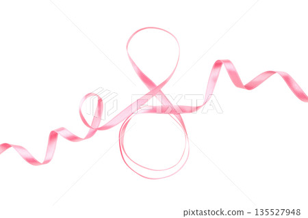 Pink ribbon represents International Women's Day, isolated, PNG Pink ribbon represents International Women's Day, isolated, PNG 135527948