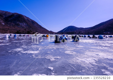 Ice fishing spot for smelt Ice fishing spot for smelt 135528210
