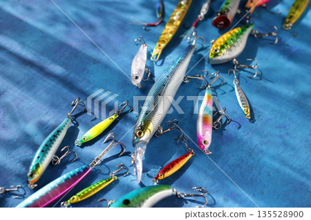 Group photo of lures used in lure fishing 135528900