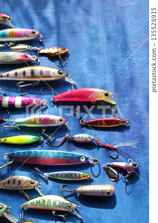 Group photo of lures used in lure fishing 135528915
