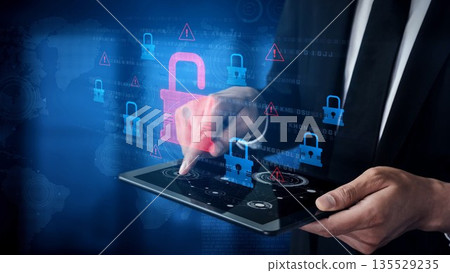 Cybersecurity Breach Highlighting Data Vulnerability Marrow 135529235