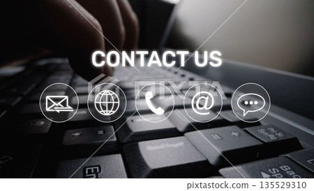 Contact Us Icons Set for Communication, Customer Support, and Help Center Muxer 135529310