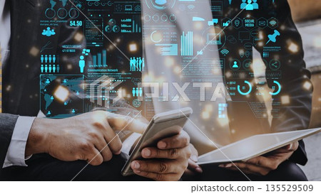 Global Connection Network and Digital Data Integration Thunk Global Connection Network and Digital Data Integration Thunk 135529509