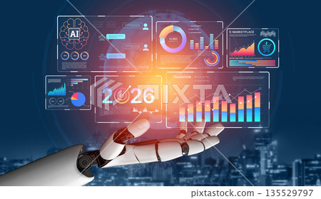AI Insights Driving Data Analytics and Business Intelligence Spline 135529797