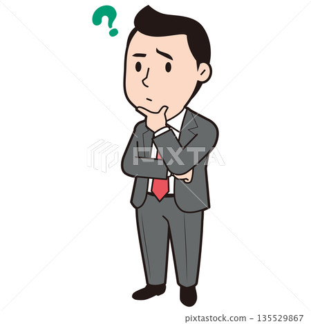 Male businessman with doubts 135529867