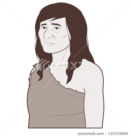 A woman-like person from the primitive era 135529869