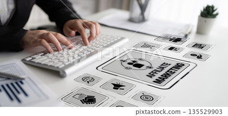 Affiliate Marketing Strategy Online Promotion for Passive Income Growth Spline 135529903