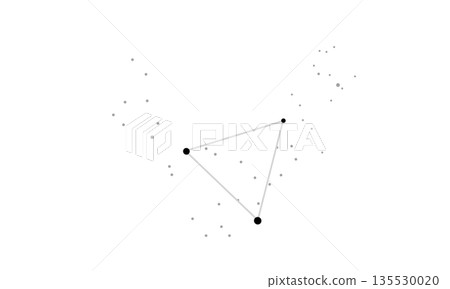 春季三角的示意圖(僅單色星星,無連接線,三角形線條) 春季三角的示意圖(僅單色星星,無連接線,三角形線條) 135530020