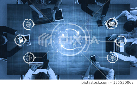 AI Brain Processing with Generative Artificial Intelligence Concept Vouch 135530062