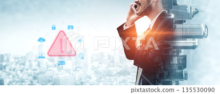 Cybersecurity threat alert and data breach warning Vouch Cybersecurity threat alert and data breach warning Vouch 135530090