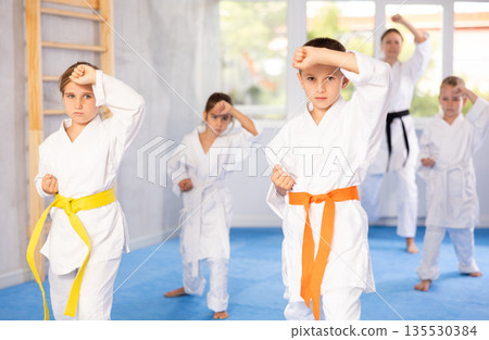 Kids are dedicated to their martial arts Kids are dedicated to their martial arts 135530384