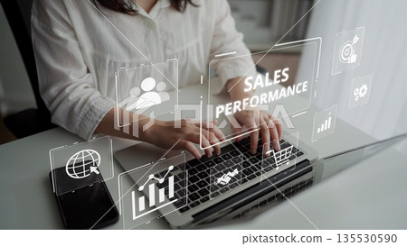Sales Performance Dashboard with Sales Metrics, Targets, and Conversion Muxer Sales Performance Dashboard with Sales Metrics, Targets, and Conversion Muxer 135530590