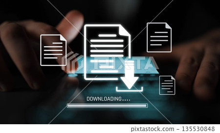 Digital Document Downloading Process Marrow 135530848