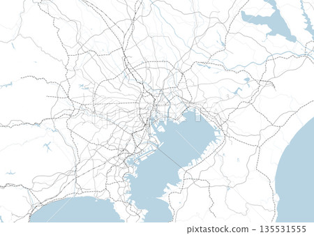 日本東京都會區簡明路線圖 135531555
