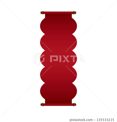 紅色捲軸，掛軸插圖 135533215
