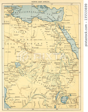 19世紀東北非地圖 135533699