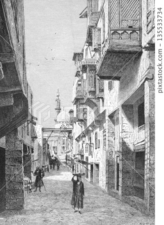 19世紀開羅插圖，非洲 135533734