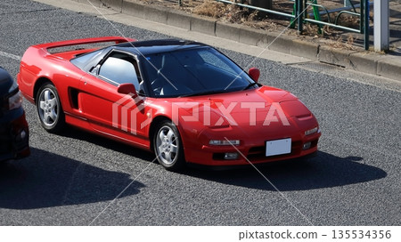 Image of a red domestic sports car Image of a red domestic sports car 135534356