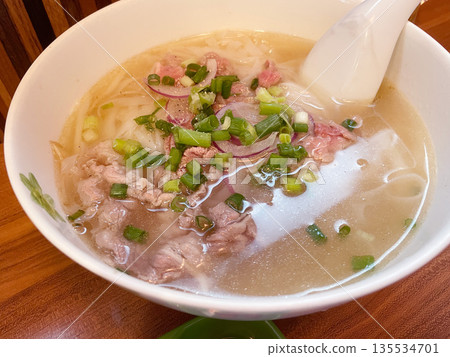 Vietnamese pho with beef: A fragrant rice noodle soup Vietnamese pho with beef: A fragrant rice noodle soup 135534701