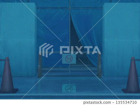 Construction site No trespassing background illustration 07 Construction site No trespassing background illustration 07 135534710