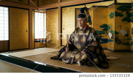 豐臣秀吉肖像，他是日本歷史上的一位統治者（包括其關白時期，以及羽柴秀吉和木下東吉郎時期）。 135535329