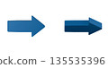 Blue arrow 3D icon 135535396