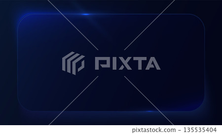 Blue square with a tech border concept 135535404