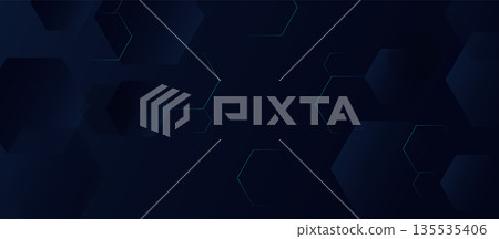 Black background with a pattern of hexagons Black background with a pattern of hexagons 135535406