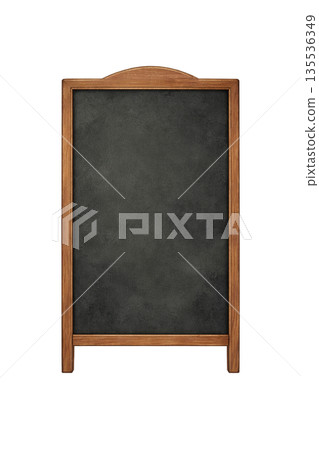 木框黑板選單板 - 可不使用文字的商店招牌範例 135536349