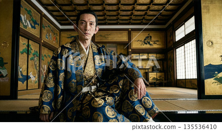 Portrait of Tokugawa Iemitsu, the third shogun of the Edo shogunate (historical image) 135536410