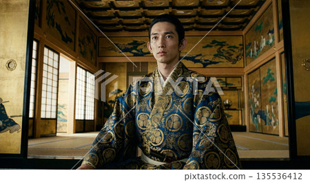 Portrait of Tokugawa Iemitsu, the third shogun of the Edo shogunate (historical image) 135536412