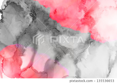 可愛的水彩背景 135536653