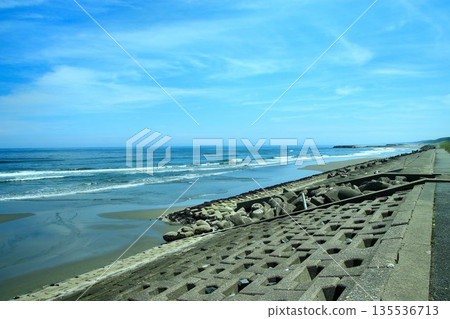 That sea, that coast... Hokota city, wasteland coast 135536713