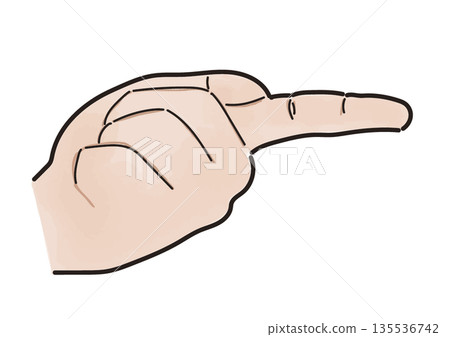 一幅描繪一個人向上伸出食指的插圖 一幅描繪一個人向上伸出食指的插圖 135536742