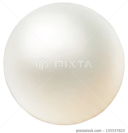 珍珠水彩插畫 135537823