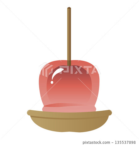 糖蘋果插圖 日本節日 節日食品攤位材料 tanful 135537898