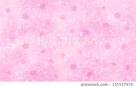 Pink background with small cherry blossoms Pink background with small cherry blossoms 135537979