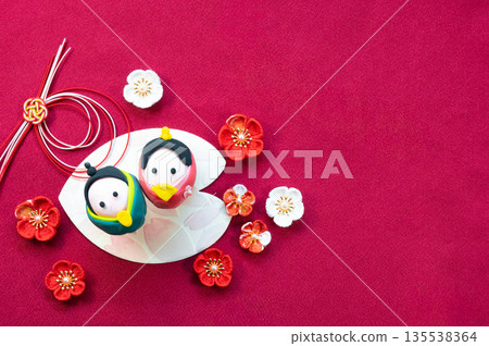 紅色背景的雛祭圖片 紅色背景的雛祭圖片 135538364