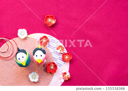 Hinamatsuri image with red background Hinamatsuri image with red background 135538366