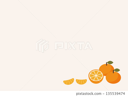 淺橙色背景上的小橘子圖案背景 淺橙色背景上的小橘子圖案背景 135539474