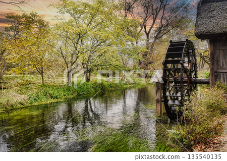 Azumino Wasabi Farm Waterwheel 135540135