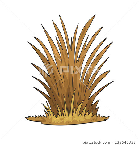 illustration of Savannah grass 135540335