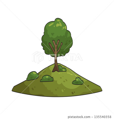 illustration of tree hill illustration of tree hill 135540358