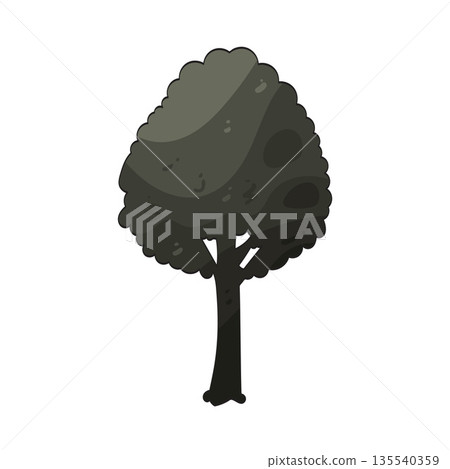 illustration of tree silhouette illustration of tree silhouette 135540359