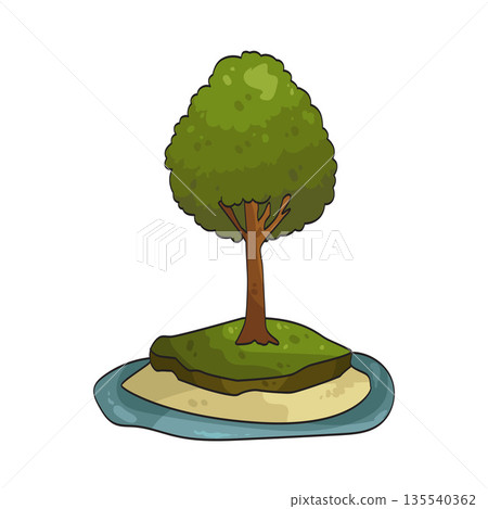 illustration of tree island illustration of tree island 135540362